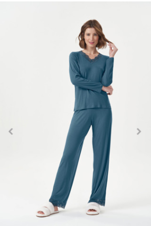 SR0376 - PIJAMA MANGA LONGA - AZUL
